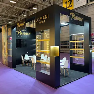 Parfums Parour exhibition stand construction at Beauty Istanbul 2026 in Istanbul, Turkey