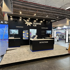 TELEDYNE exhibition stand construction at IDEF 2025 in ISTANBUL, TURKEY